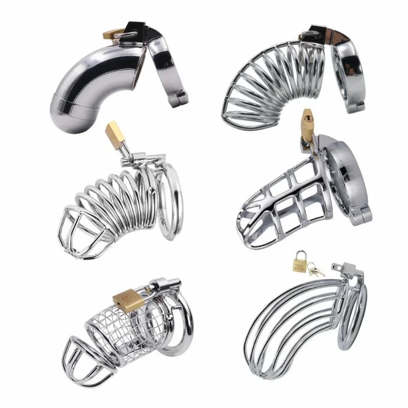 CB Male Chastity Cage Binding Tool Cock Cage Sex Toys for Men Rise of Loyalty Penis Ring Lock Metal Wearable Device for Outdoor