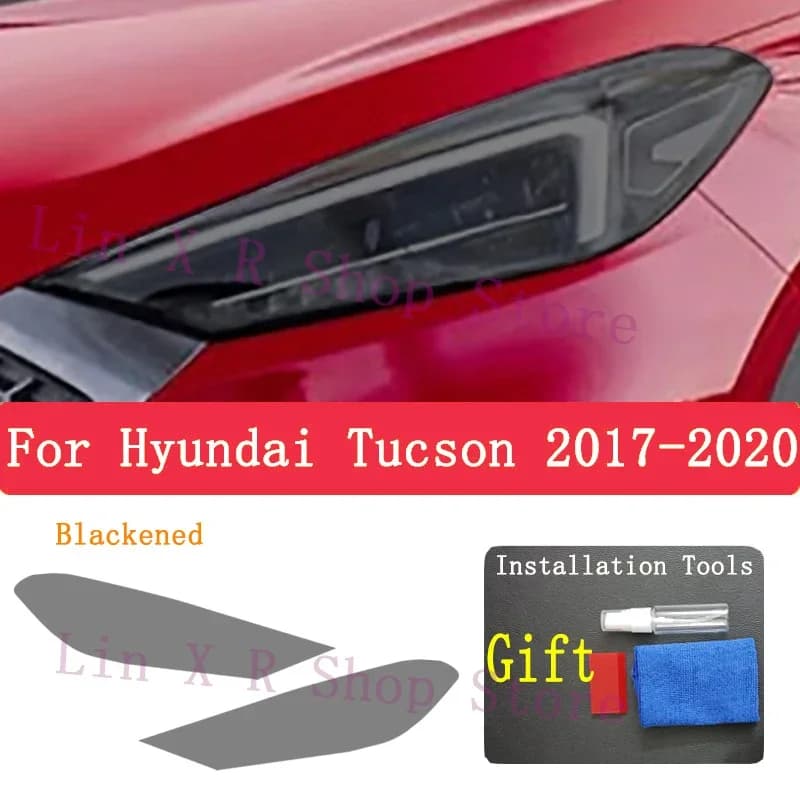 Pellicola Protettiva Anti-Graffio per Fari Auto in TPU per Hyundai Tucson 2017-2020, Adesivo di Riparazione per Fari, Accessori PPF