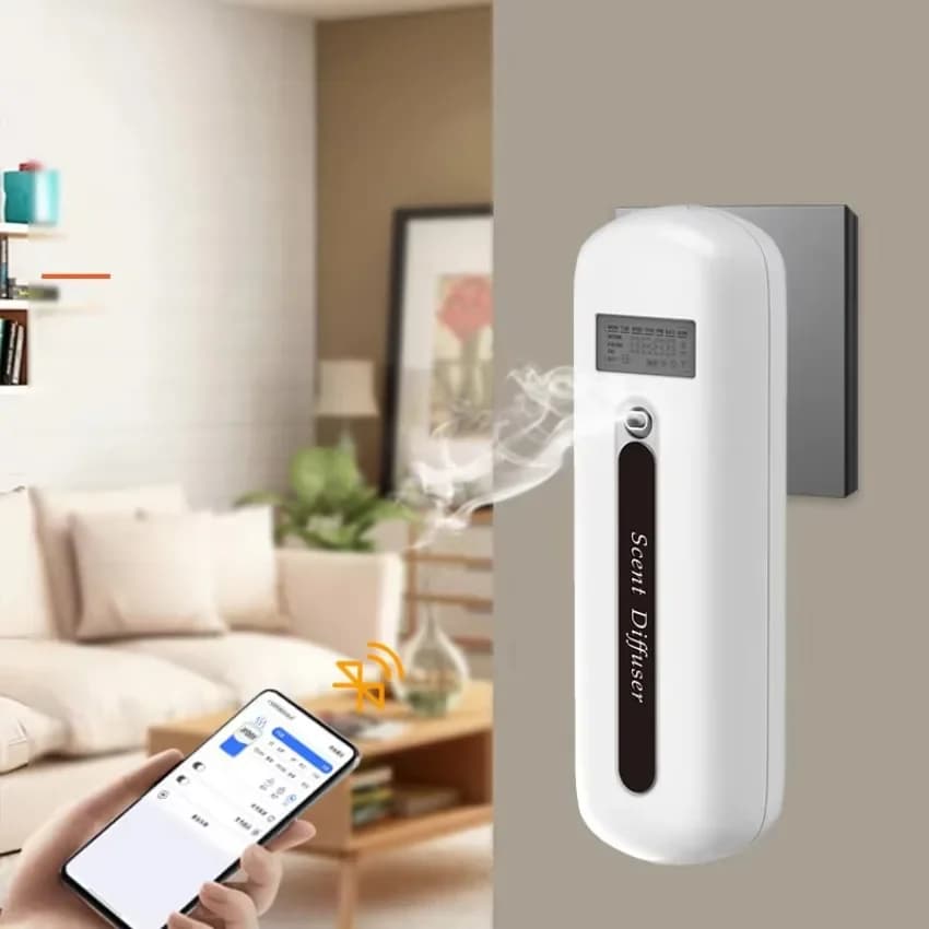 Bluetooth Smart Aromi Diffuser from Waterless Wall for Essential Oils, Ideal for Small Spaces