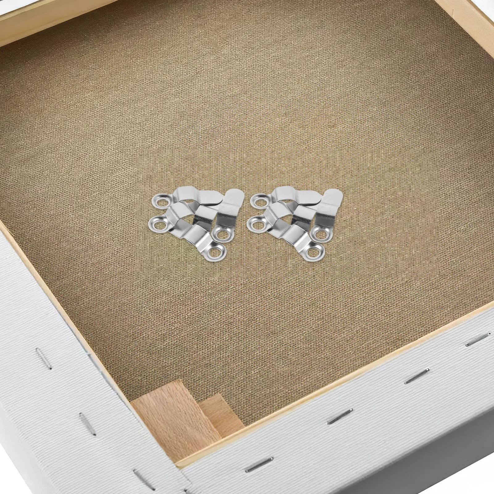 120Set Picture Frame Tabs Metal Screws Photo Frame Fasteners Iron Clips Backing Holders Poster Photo Artwork Display