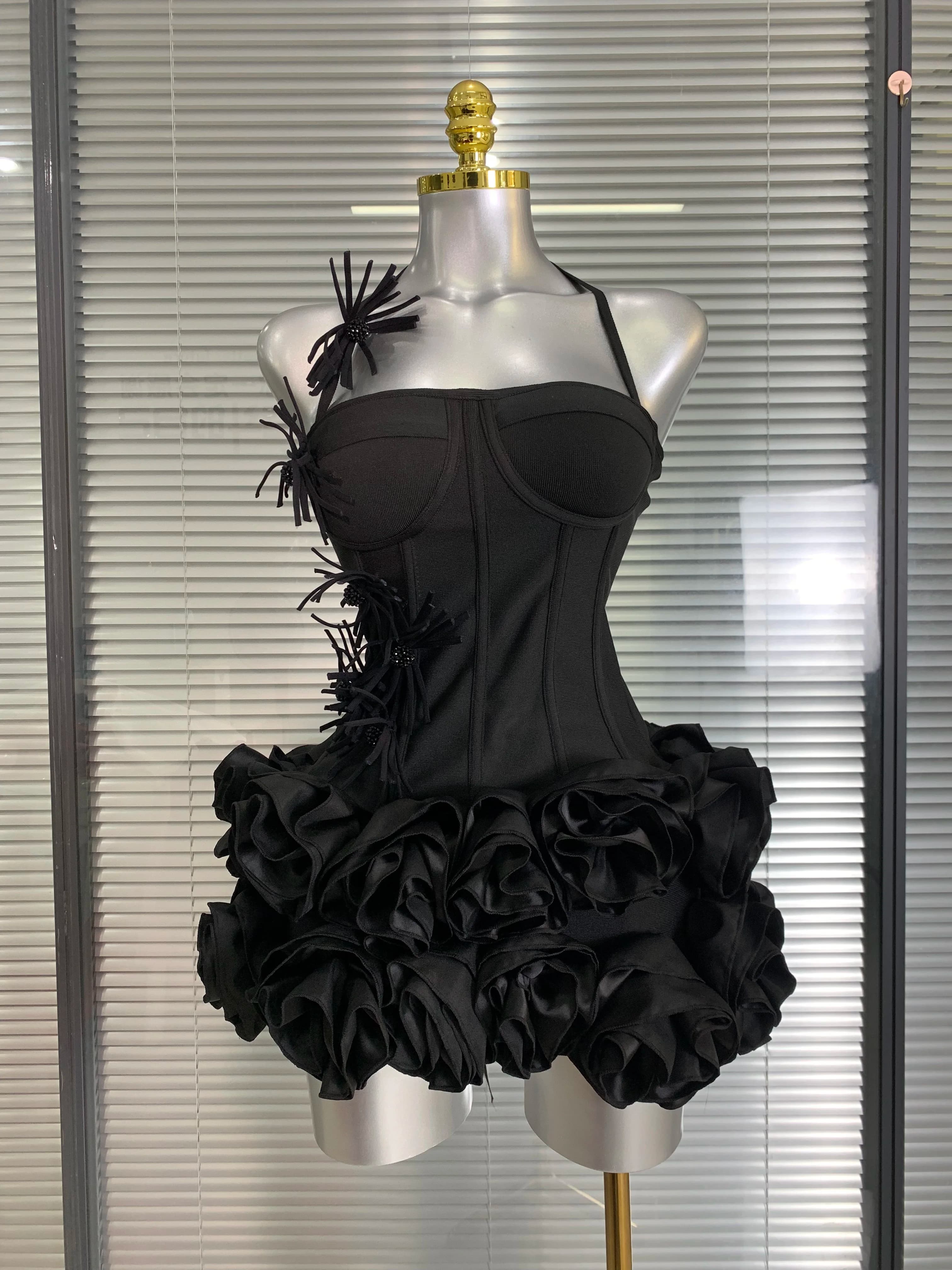 Vestido Nuove Donne Sexy Halter Fasciatura Due Pezzi Set Donne Affascinante Maglia Celebrity Allacciato Aderente Mini Fasciatura Gonna Abiti