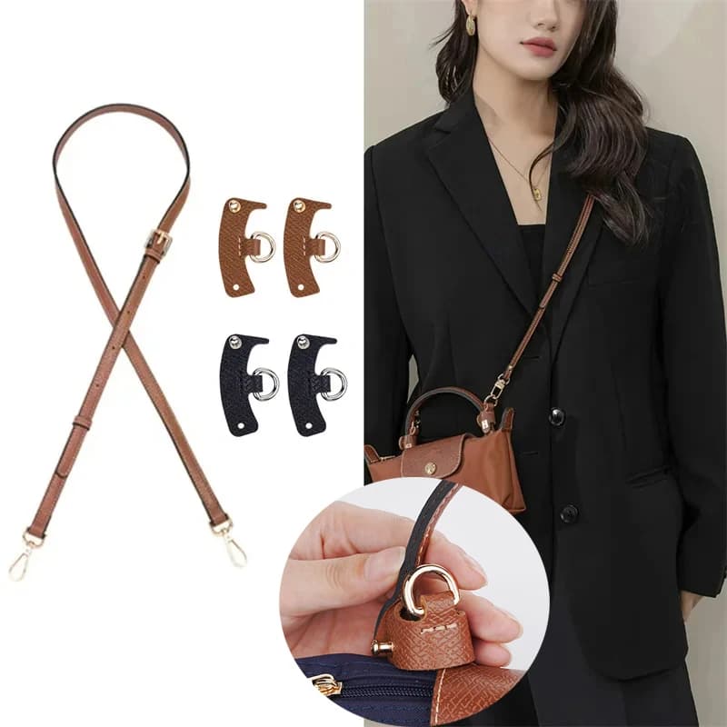 Longchamp Mini Shoulder Bag Shoulder Bag Longchamp Leather Shoulder Bags Neck Straps Edit Free Punching Belt Accessories for Shoulder Bag