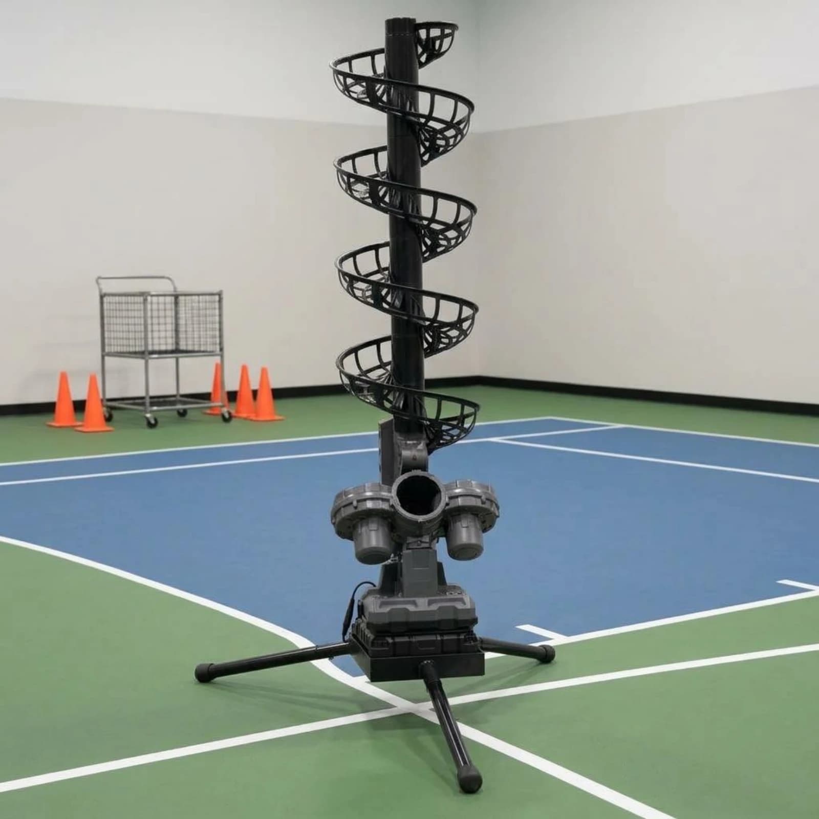 Tennis Ball Machine Carrying Bag Tennis Serving Machine Automatic Ball Launcher Power Adapter Sports Equipment Easy to Use