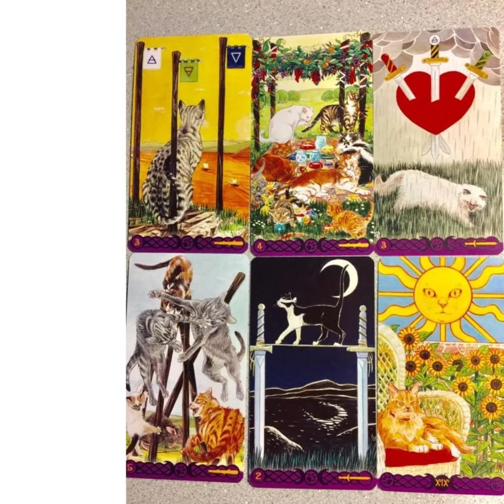 Tarocchi Mini Size tarocchi di gatti pagani tutti i tarocchi inglesi carte da gioco da tavolo raccolta di famiglia