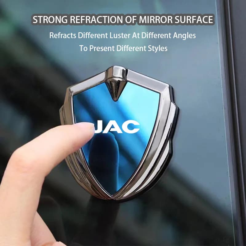 Per JAC Perfeziona JS2 JS 2 J7 T9 T8 S2 M4 S4 S5 J5 J6 S7 Carrozzeria Scudo Metallico Adesivo Decorativo Modifica Badge Accessori 3D