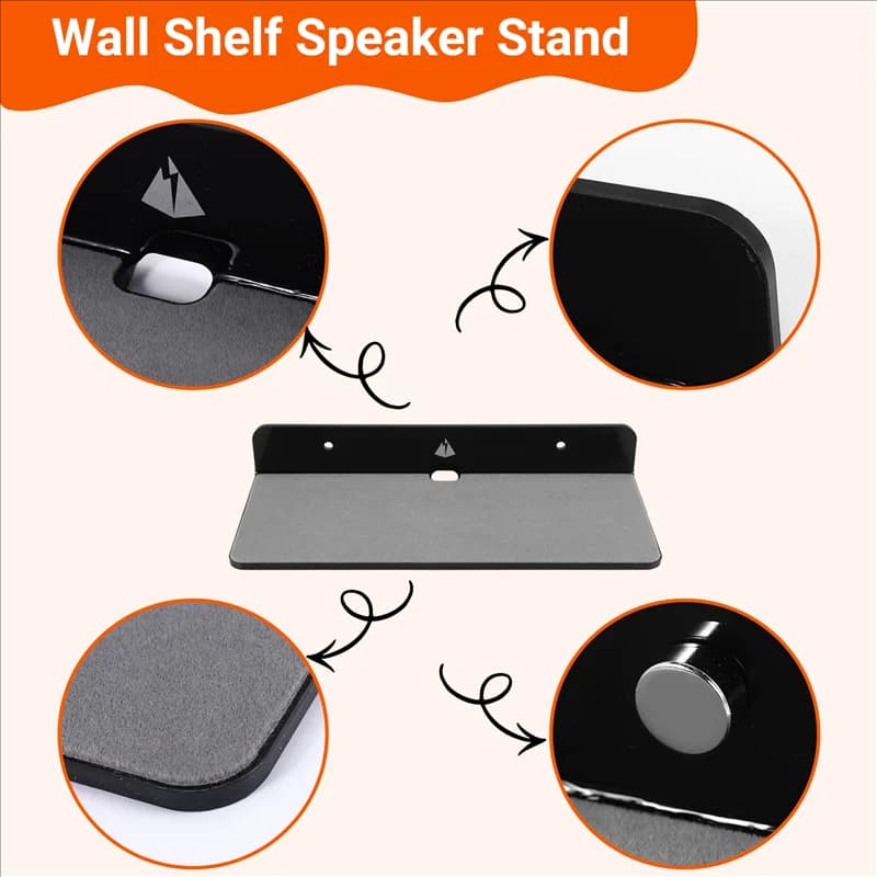 ABWP-Supporto per altoparlante da parete, espositore da parete in acrilico per altoparlante Bluetooth, webcam, telefoni cellulari, giocattoli