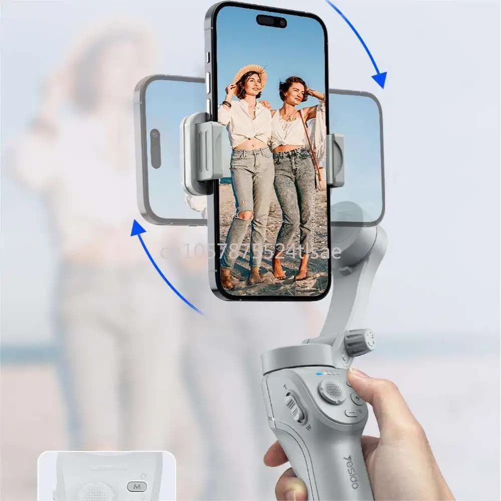 Stabilizzatore cardanico per telefono cellulare intelligente 360 Ai, tracciamento automatico del volto, treppiede per selfie portatile BT