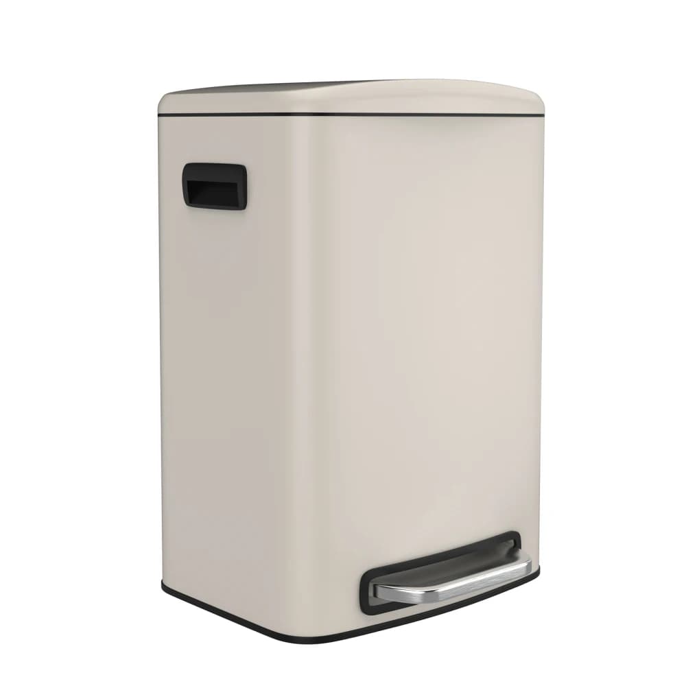 Pattumiera da Cucina con Pedale da 50L (13 Galloni) - Bidone Rettangolare in Acciaio Inox con Chiusura Soft-Close e 30 Sacchetti per Rifiuti