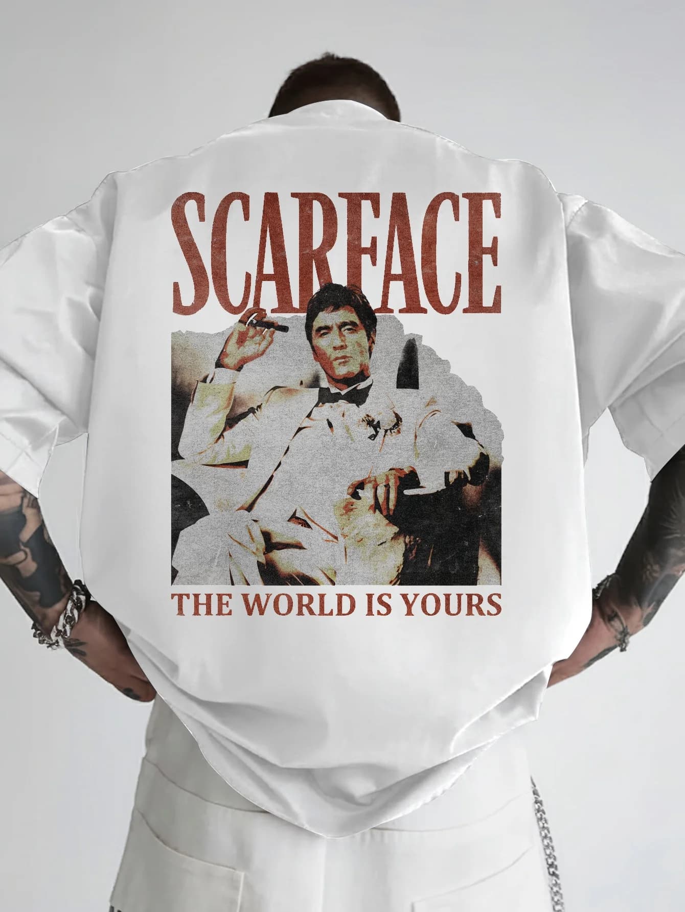 Immagine maschile Abito bianco Stampa 100% cotone Uomo Donna T-shirt Estate Autunno Quotidiano Sport all'aria aperta Casual Allentato Strada Manica corta