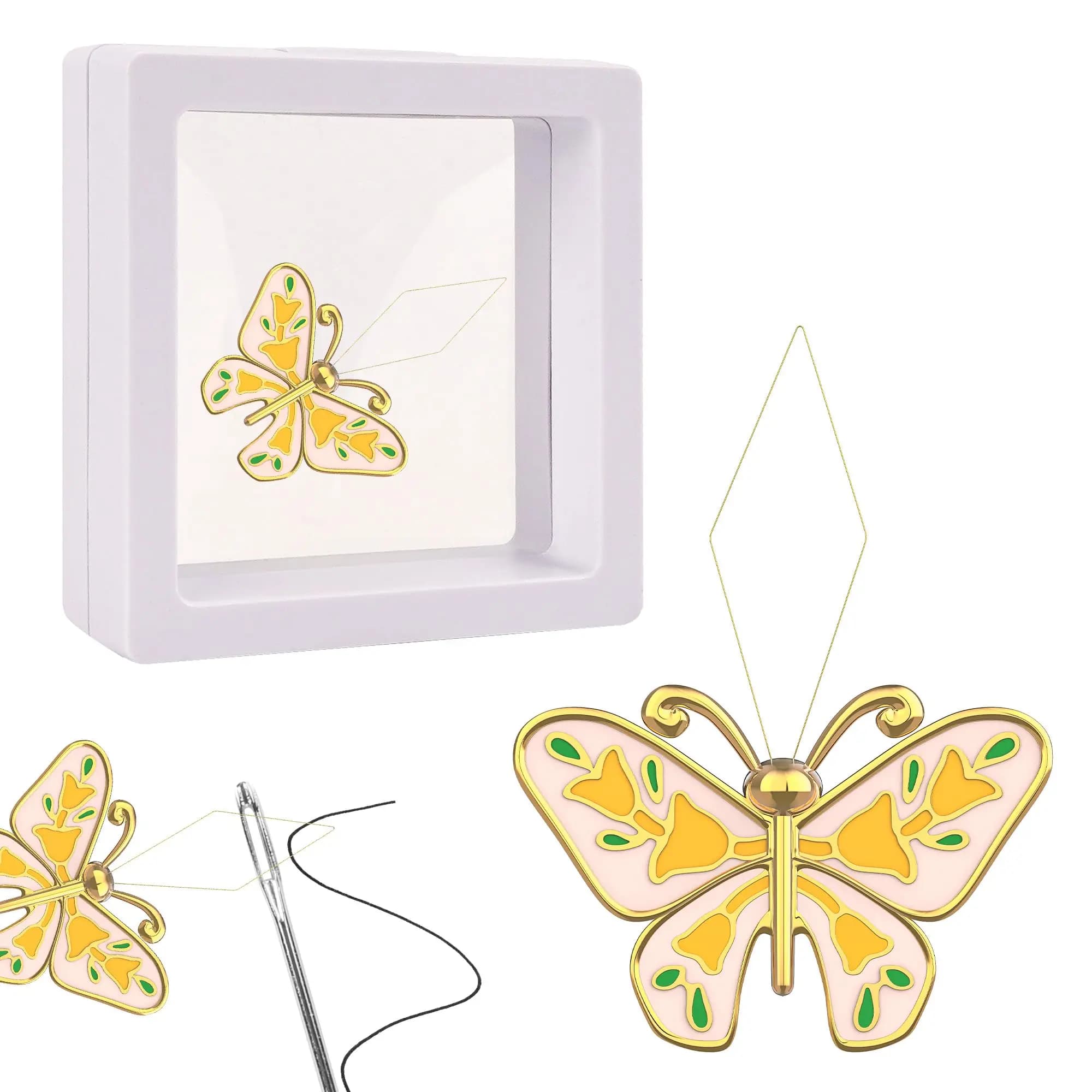 1pc Chinese Styles Butterfly Needle Piercer Needle Threading Tool Practical Leaf Needle Threader for DIY Sewing Crafting