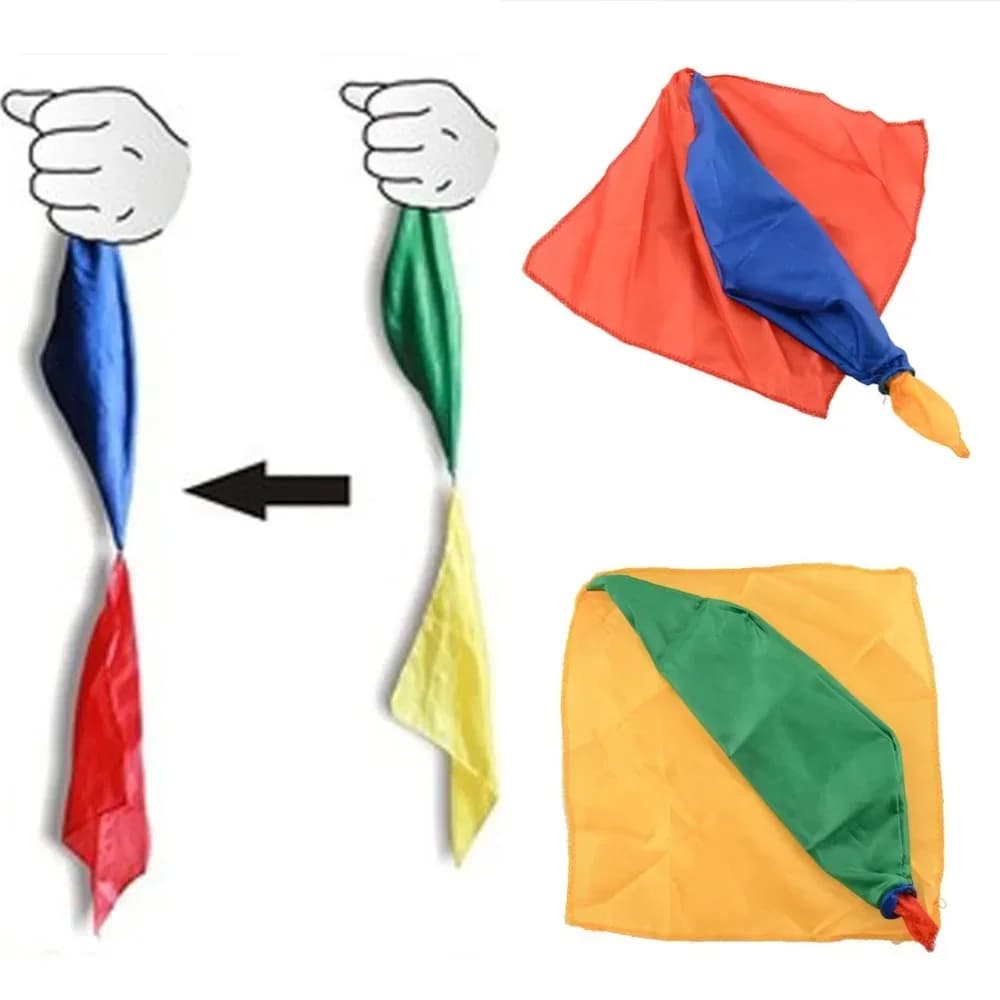 Trucco magico di signor Trucchi Scherzo Puntelli Strumenti per spettacoli teatrali Forniture per maghi Giocattoli Cambia colore Sciarpa di seta Regali per bambini Bambini
