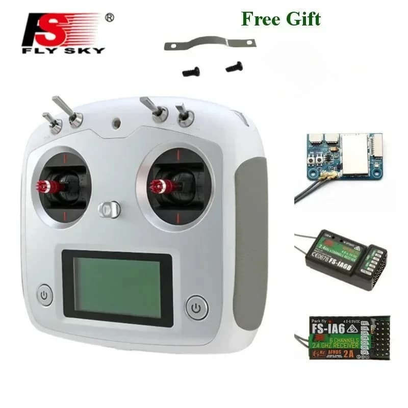 FLYSKY FS-I6S I6S 2.4G 10CH AFHDS 2A Trasmettitore radio acceleratore di centraggio con ricevitore IA6B IA10B