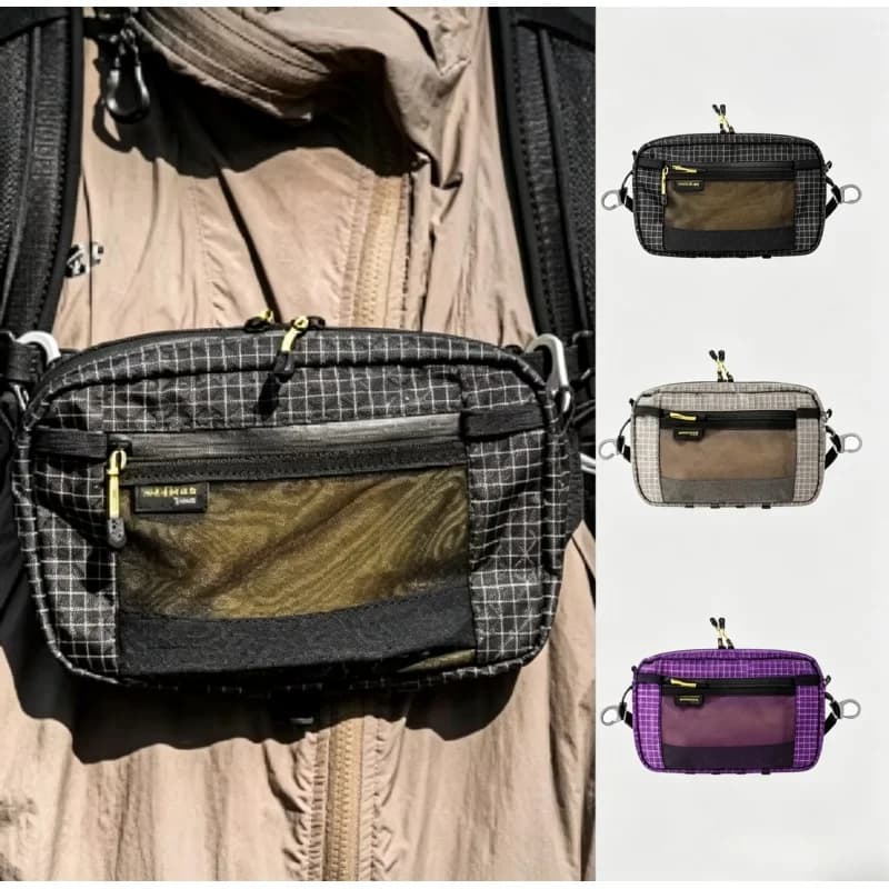Marsupio HIKEMAN in fibra Dyneema da 1,1 litri – Cintura da corsa ultraleggera impermeabile multitasche per ciclismo, escursionismo, campeggio, sport all'aria aperta