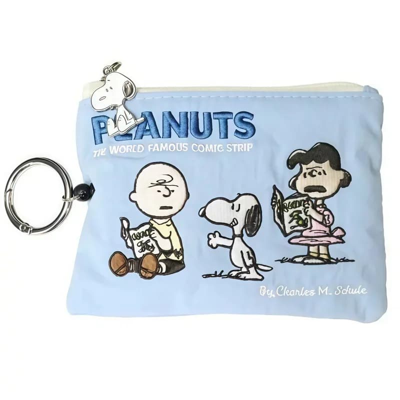 Nuovo Portamonete Snoopy Carino, Borsa Portamonete Ricamata Portatile a Tema Cartone Animato, Porta Carte Carino, Regalo di Compleanno