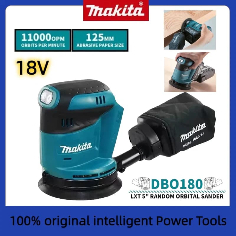 Makita DBO180Z 18V Rechargeable disc sander without brushes Random Orbital Wood Processing Mastic Polishing Naked Tool