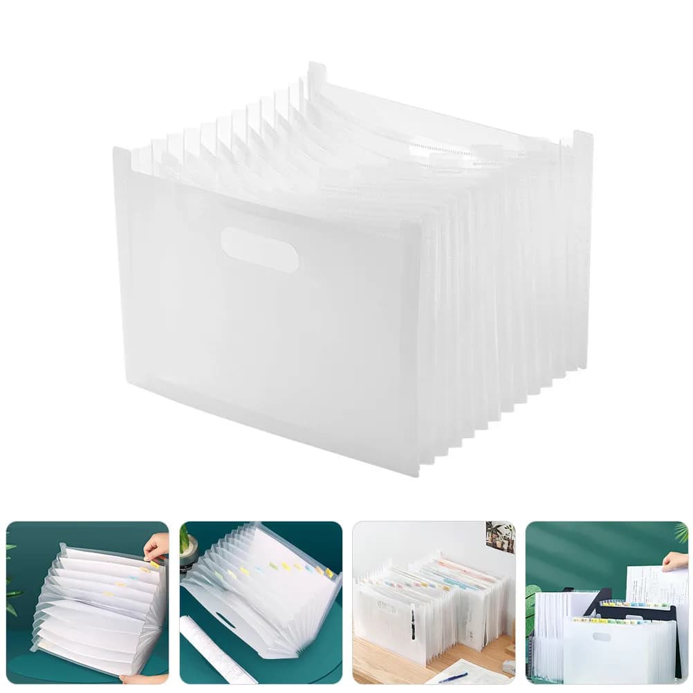 Expanding File Folder Large Capacity Accordion File Organizer Portable Document Folder Multi Layer Office Receipt Holder