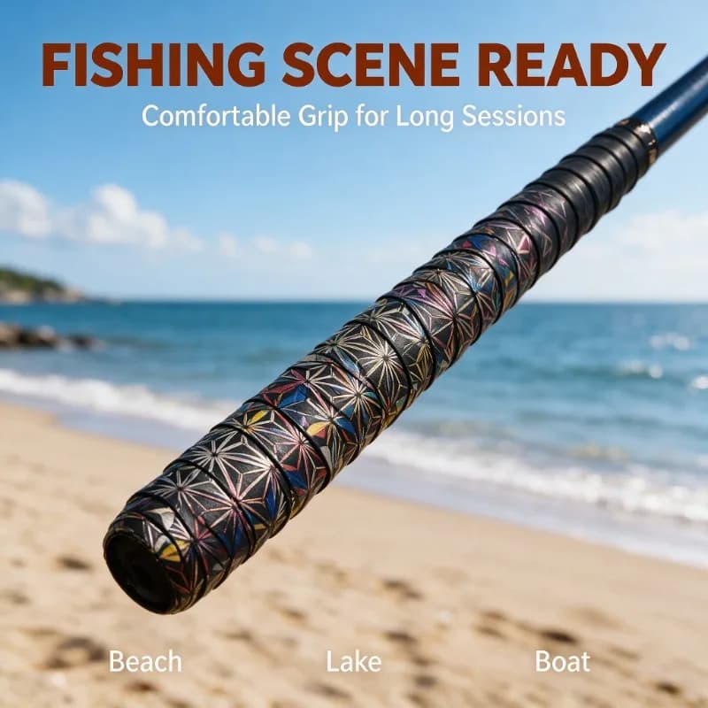 2m Fishing Rod Grip Wrap PU Leather Anti-slip Sweat Absorbent Rod Handle Tape for Carp Sport Fishing Accessories Fishing Gear