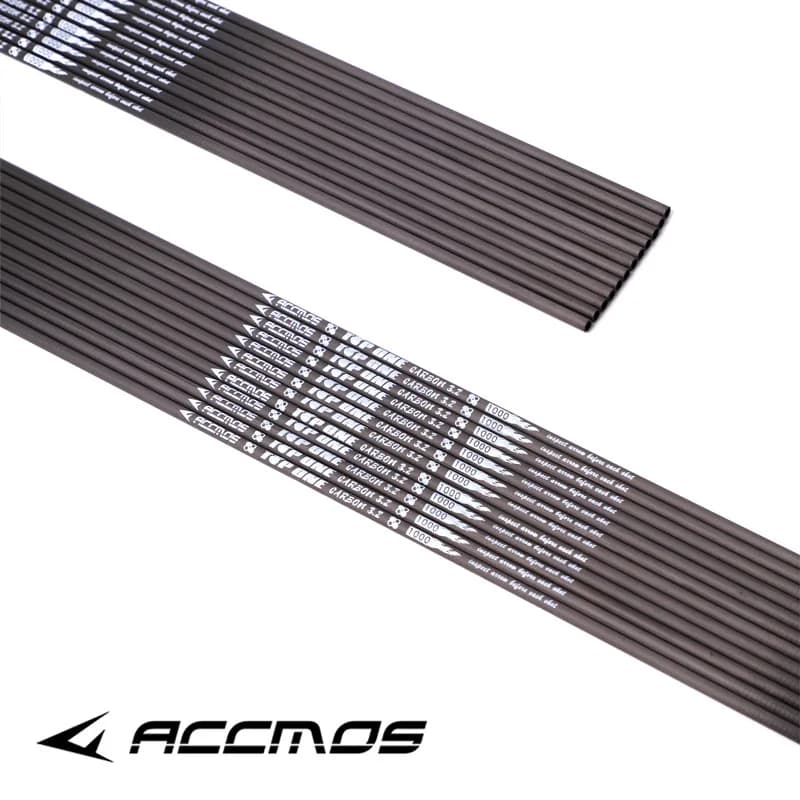 Set da 6/12 Pezzi ID 3.2mm 40T Tubo per Frecce in Fibra di Carbonio Spine 350/400/450/500/550/600/650/700/750/800/850/900/1000 per Tiro con l'Arco