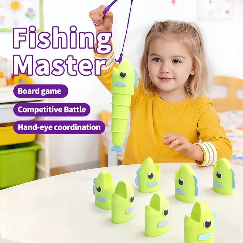 Fishing Master Extendable Fishing Table for Battle Mini-Games - Educational Puzzle Tool for Children