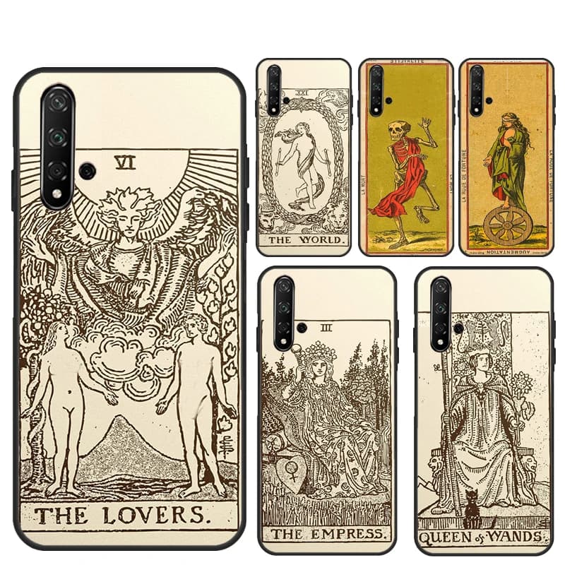 Tarocchi Carta Astrologia Sole Luna Amante Per Huawei Nova 9 10 SE 5T 12s 12i 11i Y91 Y90 Y60 Y70 Y72 Y61 P20 P40 P30 Lite P60 Pro Caso