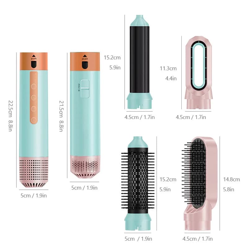 Bestseller Set Five-in-One Hot Air Combs, Hair Styling Combs, Iron Automatic Haircuts, Hair Clips and Plate 2-in-1