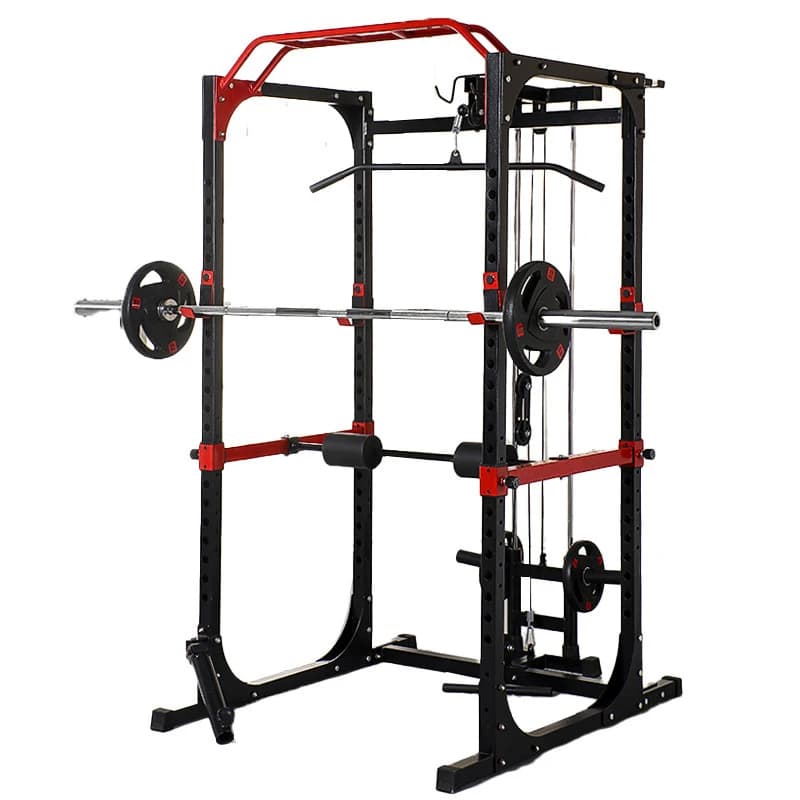 Commercial Power Cage Shark Rack Grip Bar, Adjustable Safety Bars, Strength Training for Home Gym 1