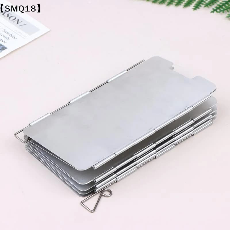 9 Plates Foldable Gas Cookers Wind Deflectors Outdoor Stove Wind Shield Camping Windscreen Stove Steel Wind Screen【SMQ】