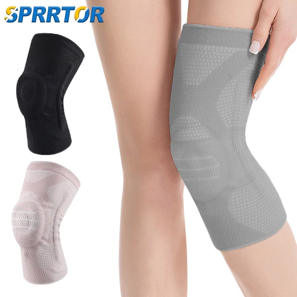 1 Pezzo Ginocchiera a Compressione, Supporto per Ginocchio con Cuscinetto in Gel per Rotula e Supporto Laterale per Dolore al Ginocchio, Artrite, Rotolone Rotto, per Uomini e Donne