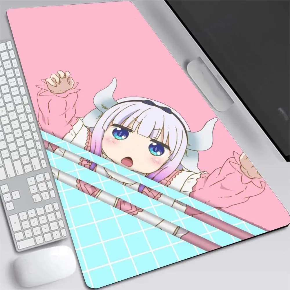 Miss Kobayashi's Dragon Maid Kobayashi Kanna Anime Pad Mouse Mat Computer Gamer accessori Mouse tastiera Deskpad impermeabile