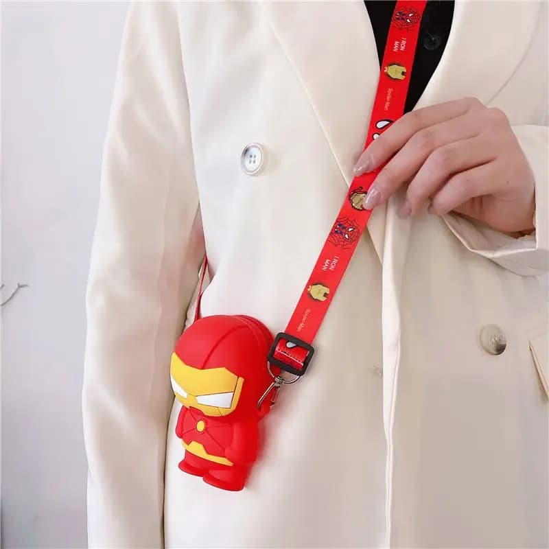 Borsa a Tracolla in Silicone a Forma di Ragno, Portamonete Carino Stile Cartone Animato, Design Animale Kawaii, Impermeabile e Leggera, Perfetta per l'Uso Quotidiano