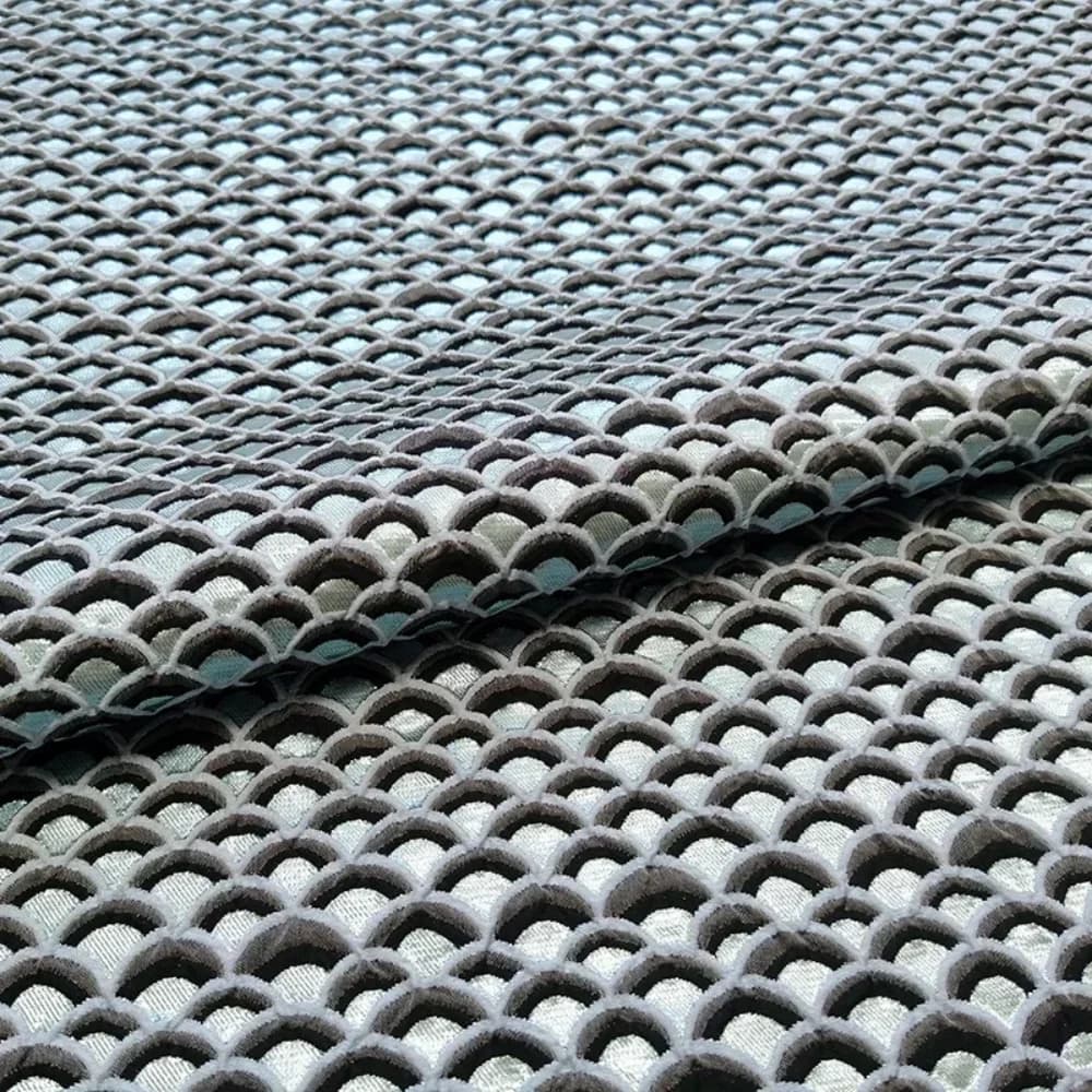Gold Thread Jacquard Fabric Fish Scale Luxury Dress Suit Clothing Brocade Trench Coat Large Swing Skirt Cloth for Diy Sew