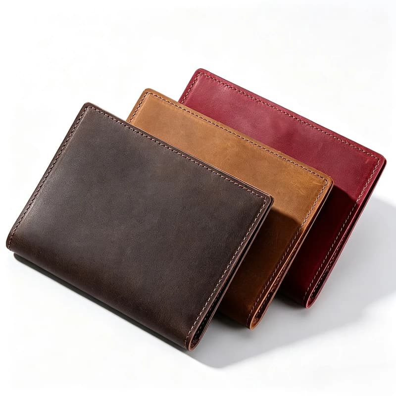 Premium Crazy Horse Passport Wallet For Men & Women,Snap Closure Multi Slot Leather Passport Cover for Flight Documents & Cards