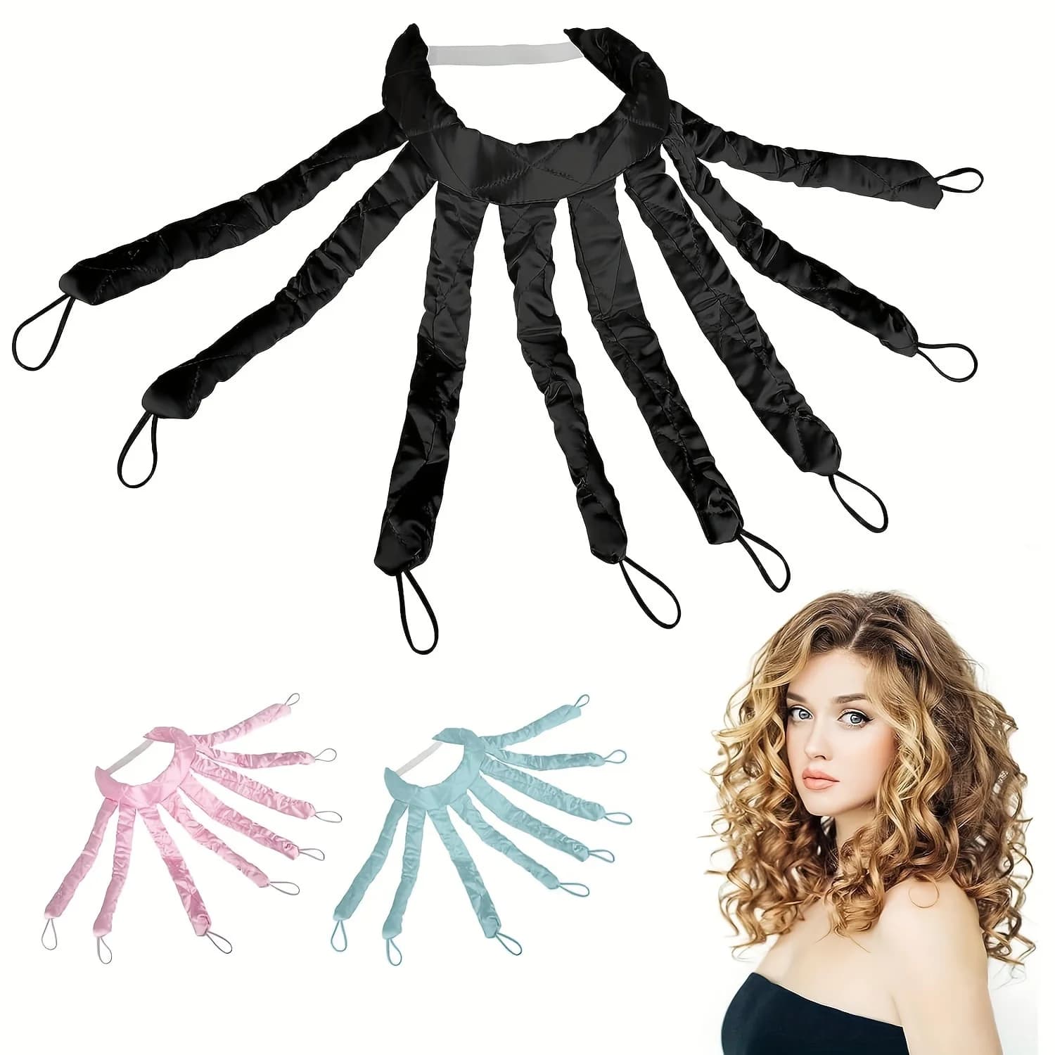 1 piece of hair curler shaped like a soft and heatless octopus for women, perfect for long hair, curling band for sleeping, night hairstyles, heatless curls