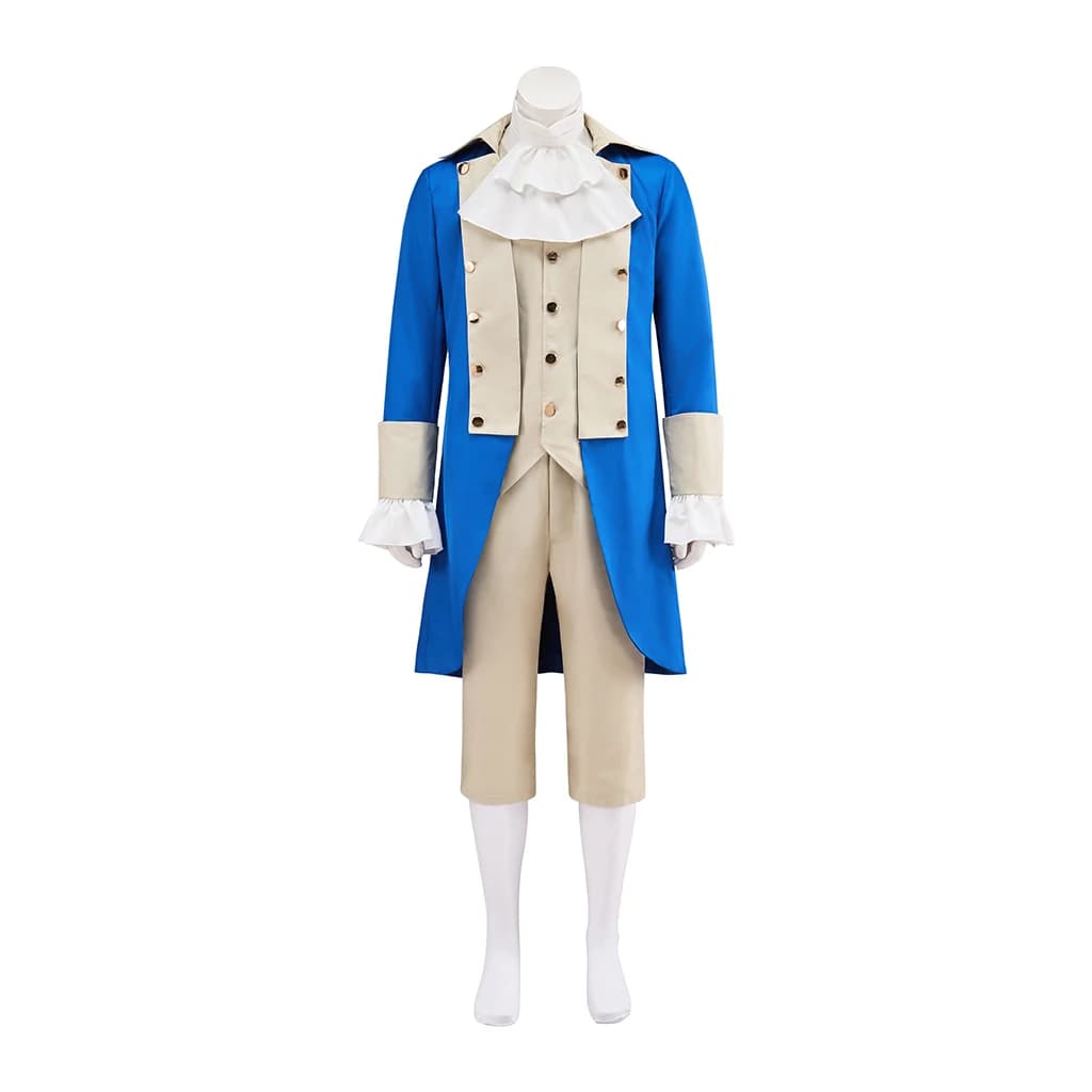 Costume cosplay musicale Hamilton Alexander Ufficiale coloniale vittoriano Frac Uniforme Uomini adulti Abiti da festa di Halloween