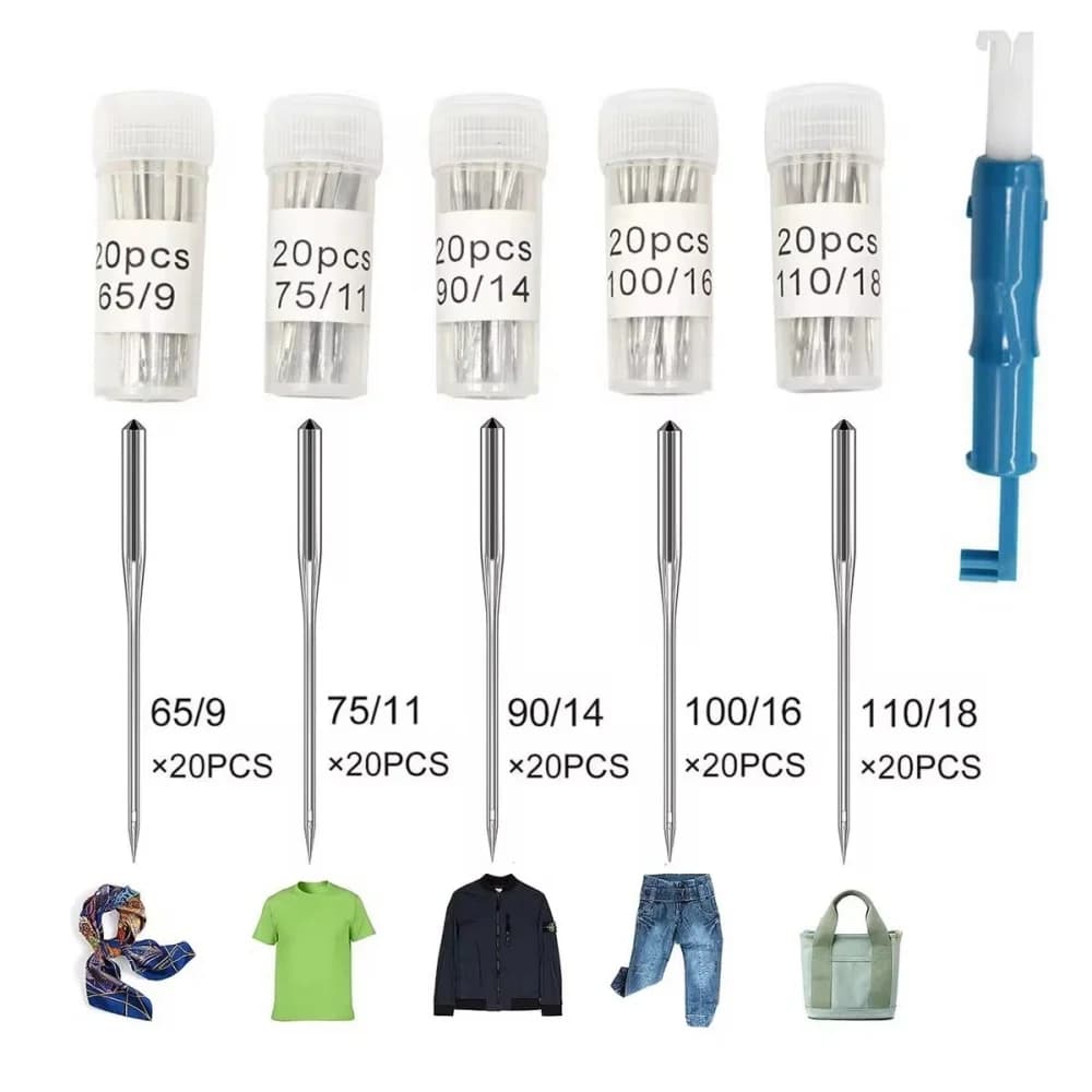 100PCS Universal Stainless Steel Sewing Machine Needle For Singer Brother Janome Varmax Sewing Needles With Sizes