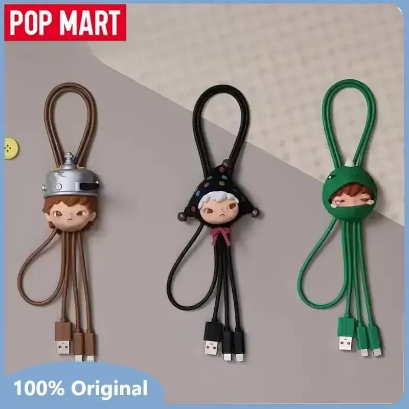 POP MART Hirono Echo Series Due in uno Linea dati Scatola cieca Giocattoli Kawaii Anime Figura Decorazione desktop Scatola misteriosa a sorpresa