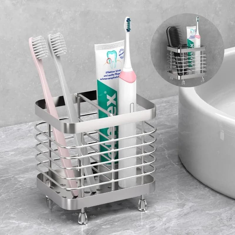 Bathroom brush holder, Stainless Steel Electric Toothbrush holder, Shower Toothbrush holder, Essential Organizer for Bathroom