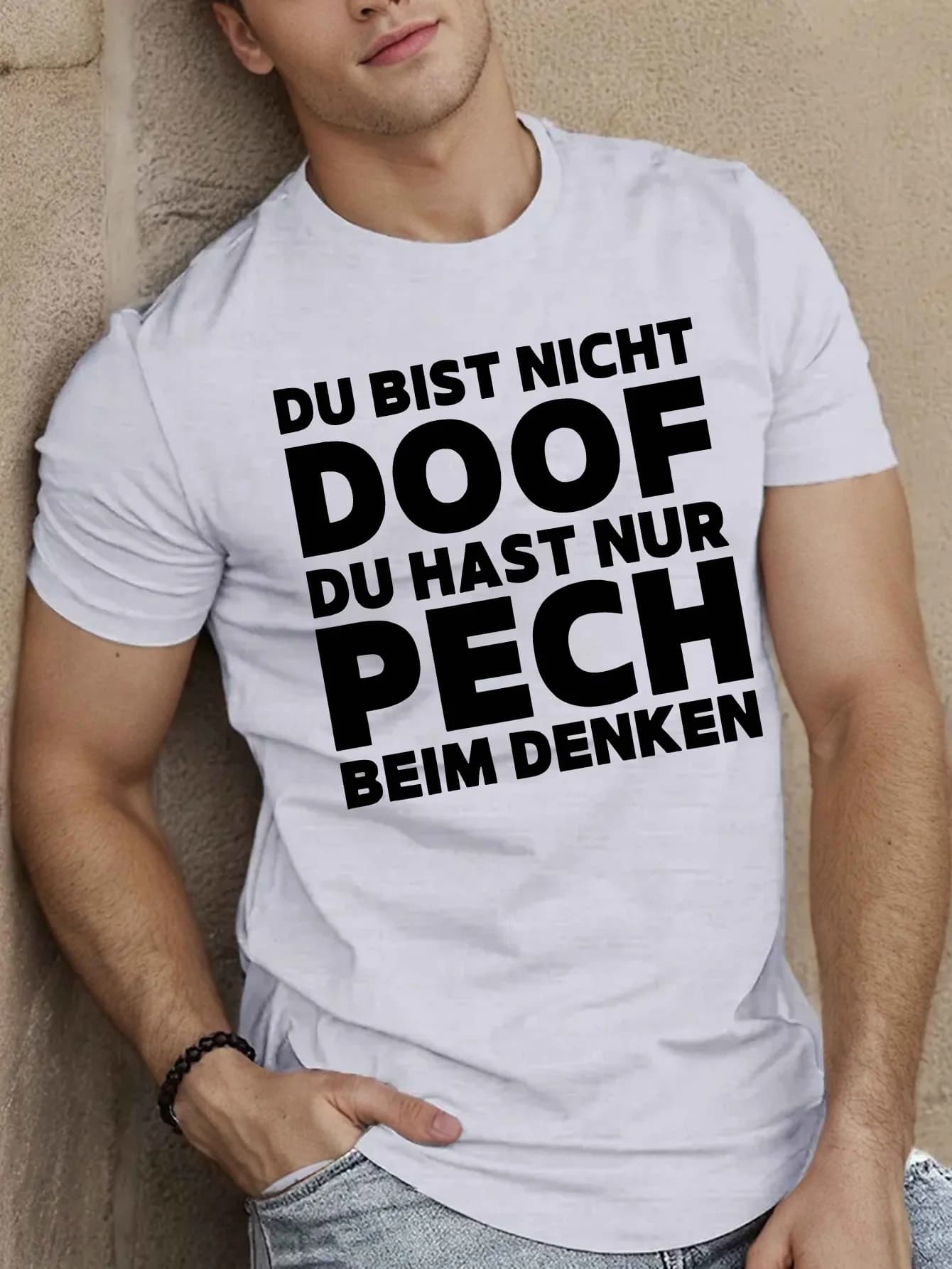 T-shirt grafica divertente T-shirt a maniche corte da uomo tedesca girocollo T-shirt estiva per uomo unisex streetwear top pullover