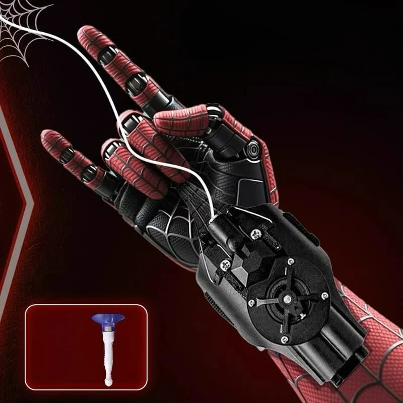 Spider-Man Spin Launcher Spider Web Shooter, Web Slinger Spara Ragnatela Lanciatore Giocattolo da polso Cose per bambini Regalo per i fan del supereroe