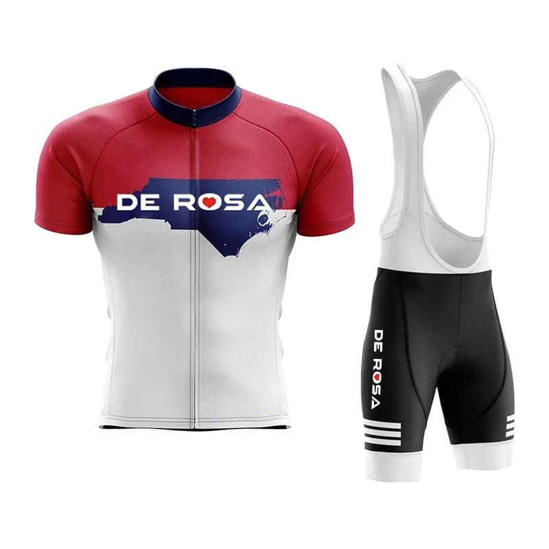 Set maglia da ciclismo rosa da uomo, estivo, ad asciugatura rapida, traspirante, con pantaloncini imbottiti 3D, per ciclismo su strada.
