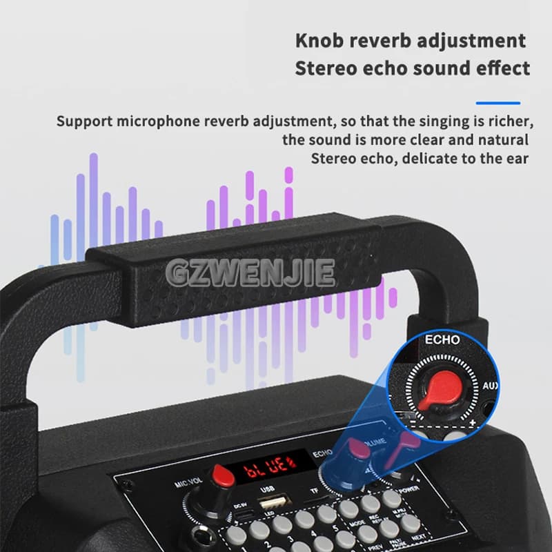 K6S Bluetooth 5.0 Macchina per karaoke con microfono wireless Altoparlante portatile KTV Microfono per karaoke Dispositivo per canto familiare a casa