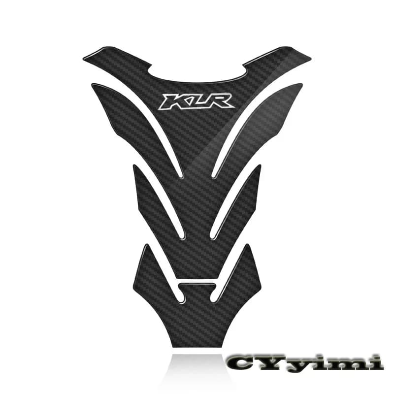 3D Carbon Fiber Motorcycle Fuel Tank Pad Cover Protector Decal Stickers For KLR650 klr 650