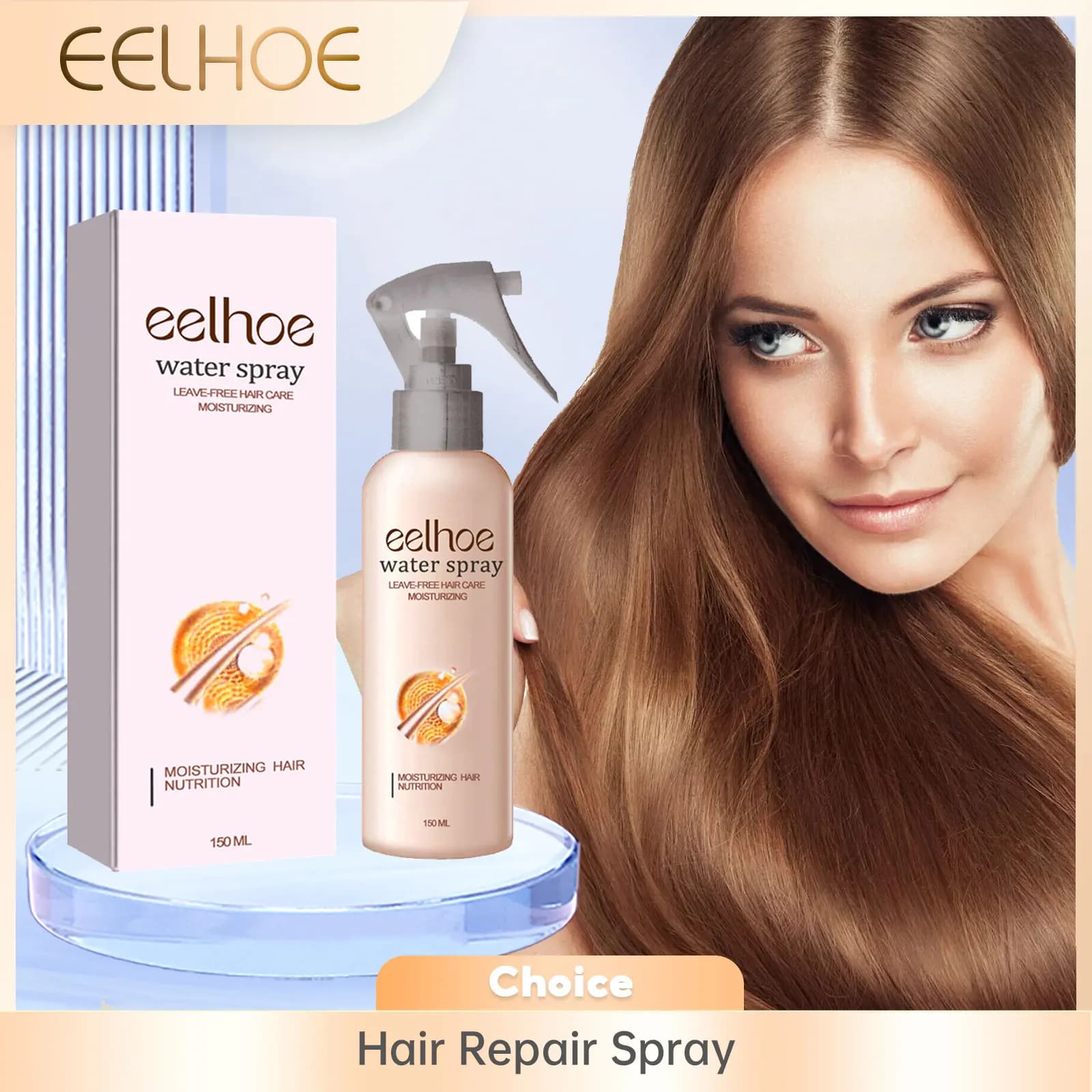 EELHOE Spray per la riparazione dei capelli essenziale Spray Anti crespo levigante per capelli raddrizzare il siero trattamento del cuoio capelluto Spray nutriente per capelli 150ml