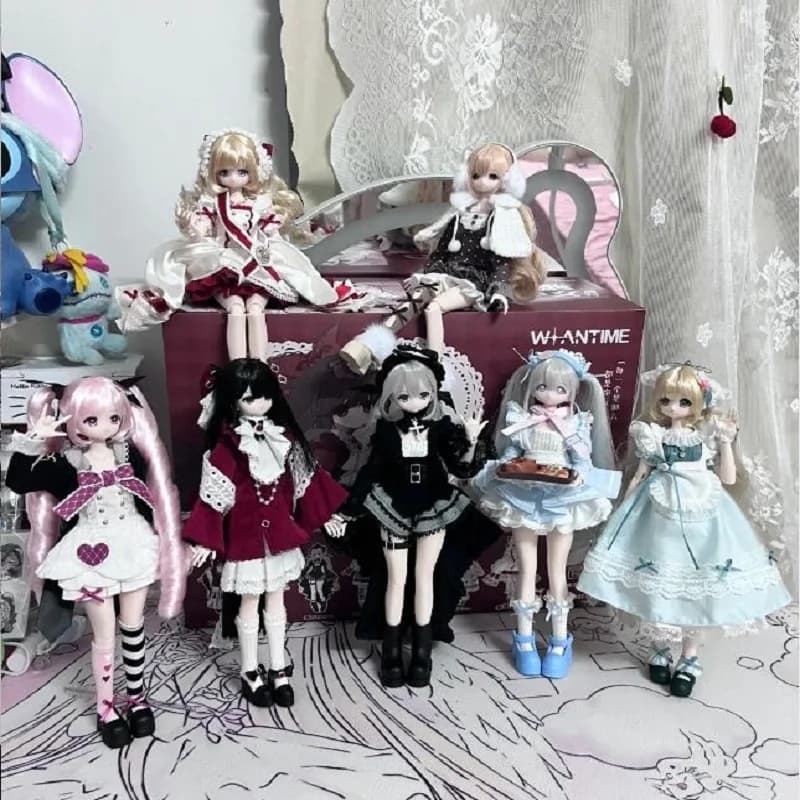 Saturday Girl Weekly Series 1/6 Rooted Hair Bjd Blind Box Caixa Caja Dolls Mystery Box Gift Desktop