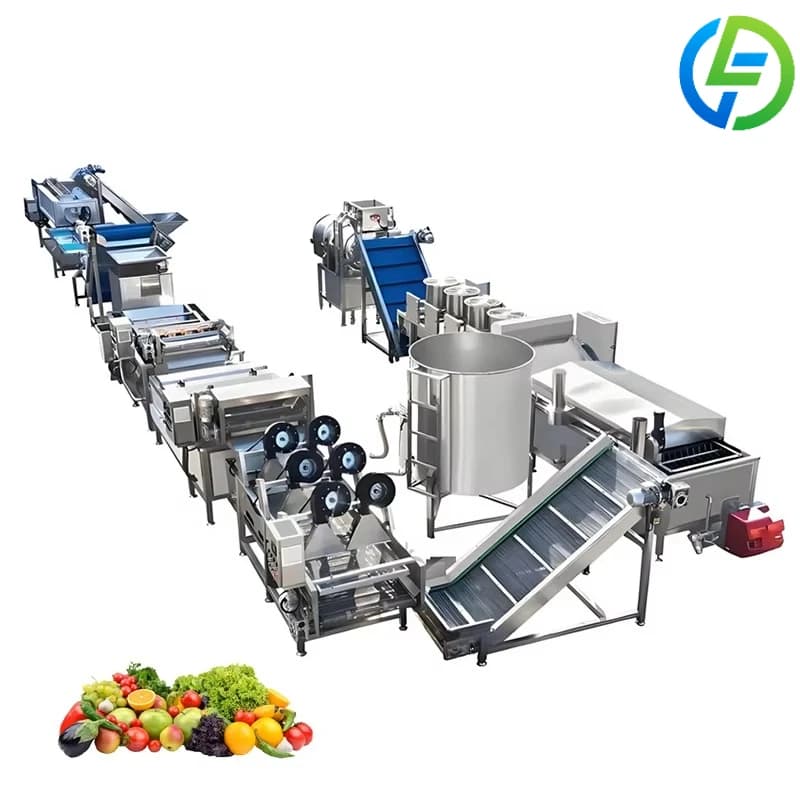 Linea di Produzione Automatica Personalizzata per la Lavorazione, il Lavaggio, l'Essiccazione e la Disidratazione di Frutta e Verdura Essiccata per Chips di Frutta e Verdura