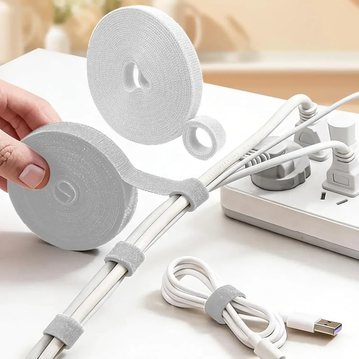 1M Cable Organizer Cable Management Wire Winder Tape Earphone Mouse Cord Management Ties Protector
