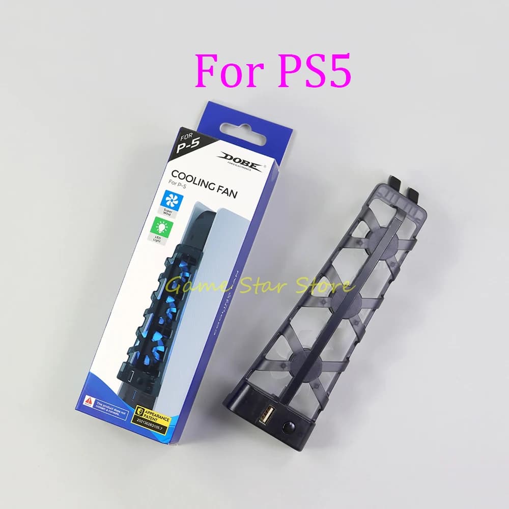Ventola di raffreddamento da 10 pezzi per console PS5, sistema di raffreddamento intelligente con controllo della temperatura, 3 ventole, accessori per PlayStation 5.