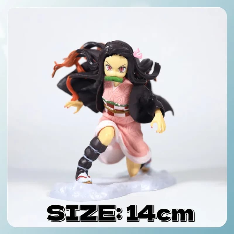 Demon Slayer Modello Anime Ornamenti Blade Combat Edition Action Figures da collezione Decorazioni bidimensionali dei personaggi dei fagioli