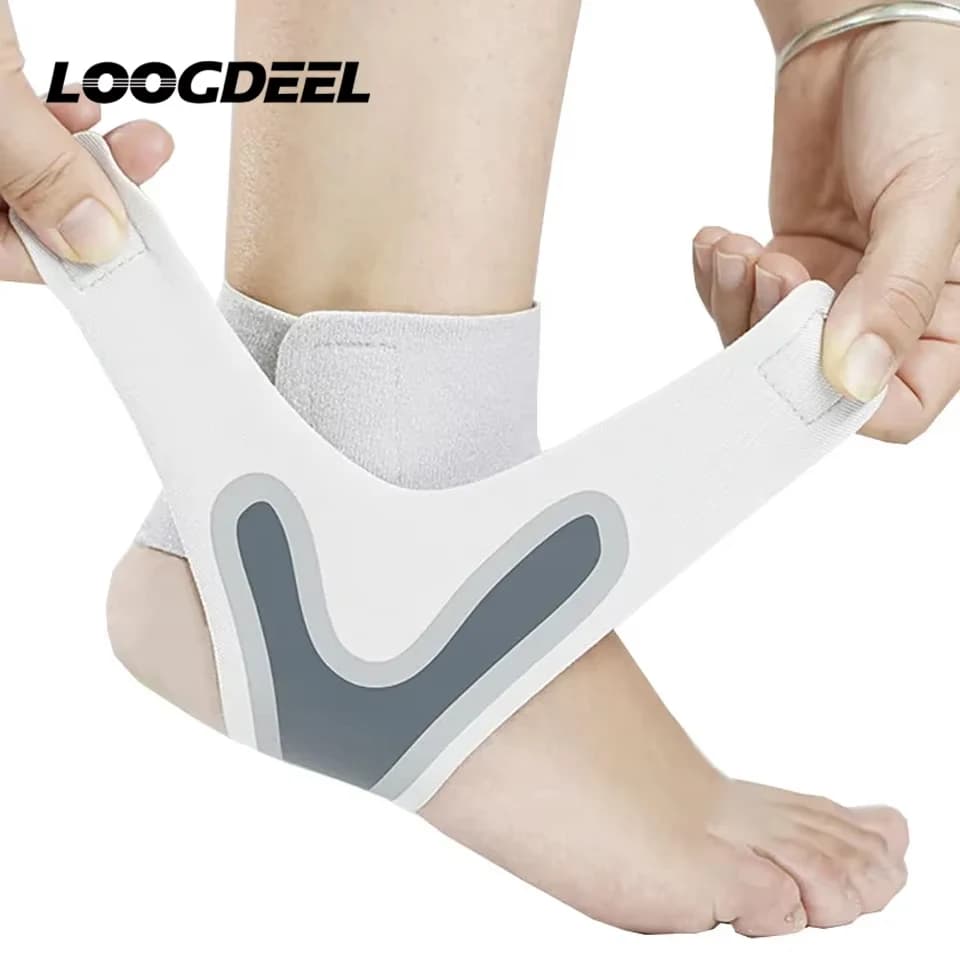 LOOGDEEL Tutore per caviglia sportivo Uomo adulto Donna Compressione regolabile Supporto per caviglia Supporto per caviglia traspirante Protezione per tutore