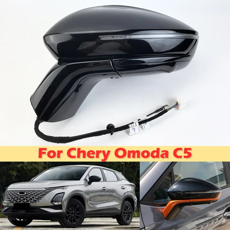 DinCh 12+1pin Rearview Mirror For Chery Omoda C5 Rear Veiw Mirror Side Mirror Outside Door Mirror With Camera blind spot
